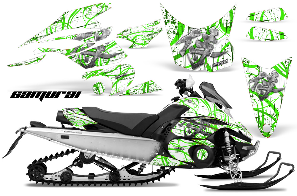 Yamaha FX Nytro 2010 Graphics Kit Samurai Green White